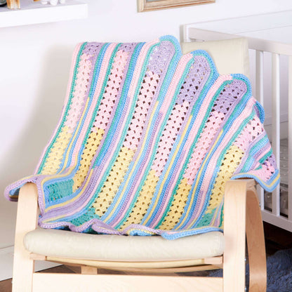 Red Heart Go Panels Go Crochet Blanket Peacock