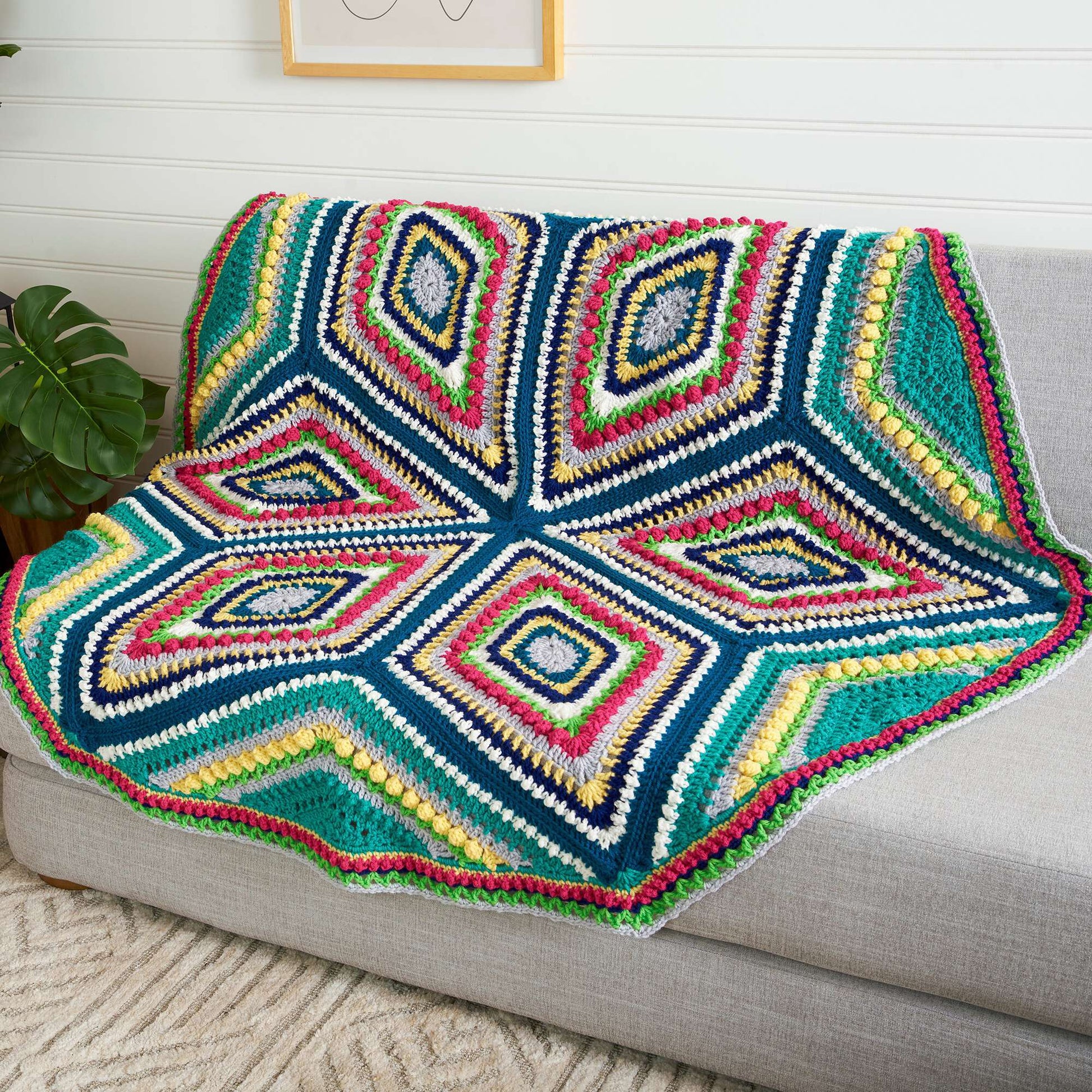 Free Red Heart Study Of Geometry Afghan Pattern