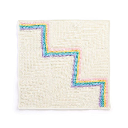 Red Heart Crochet Rainbow Stripe Baby Blanket Single Size