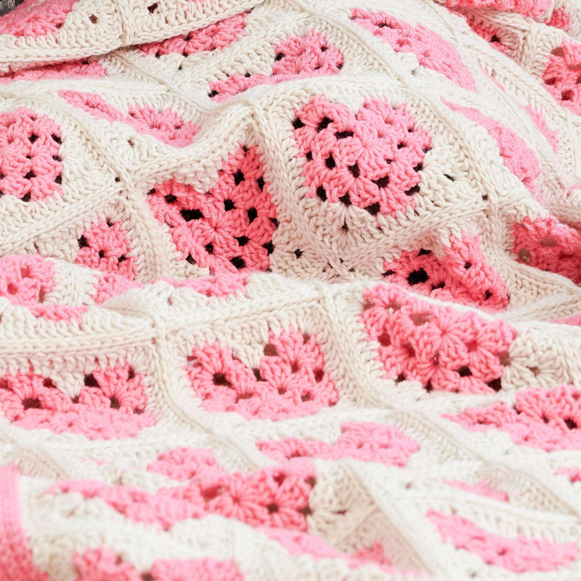 Free Red Heart Piece Of My Heart Crochet Scrapghan Blanket Pattern