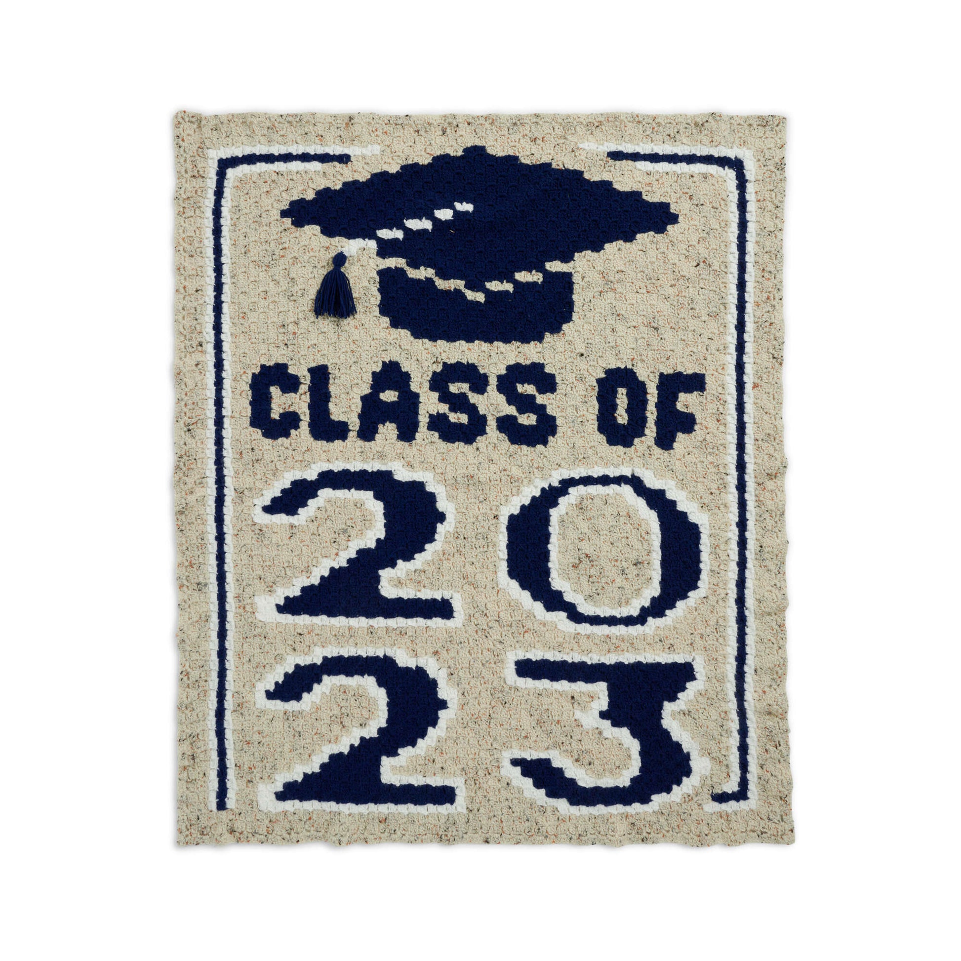 Free Red Heart C2C Graduation 2023 Crochet Blanket Pattern