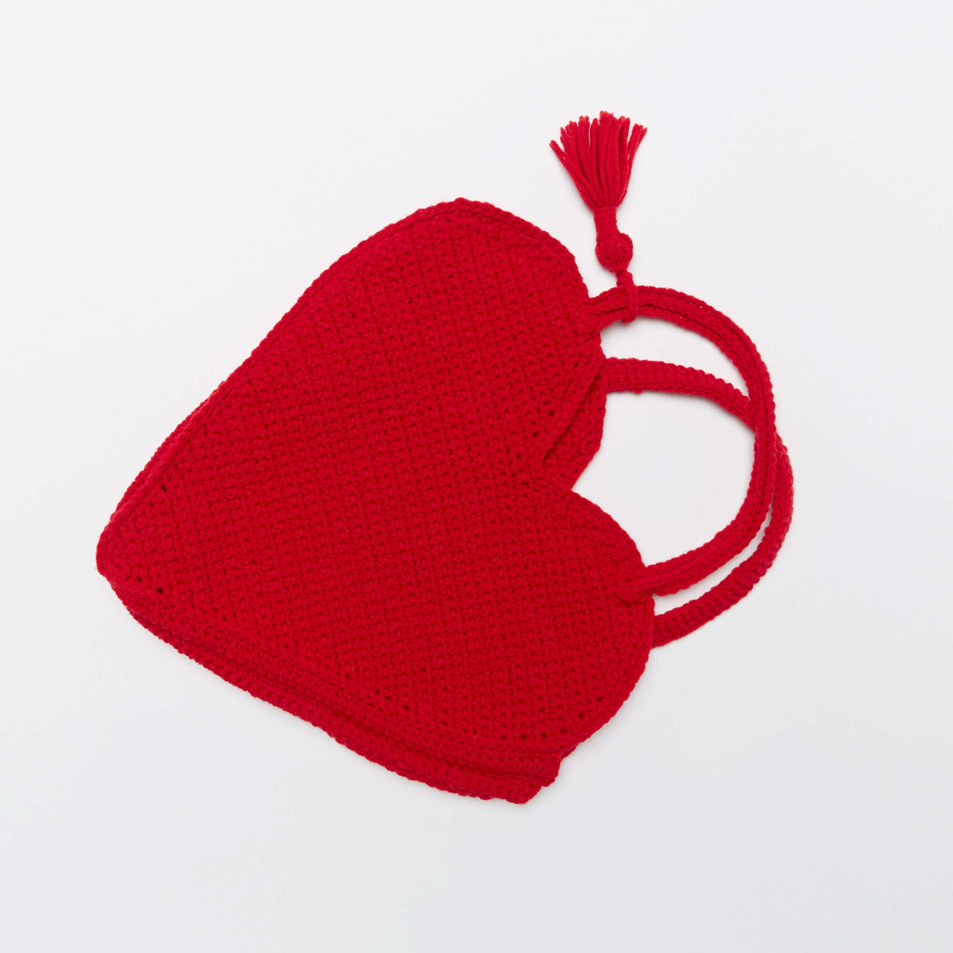 mini crochet heart tote