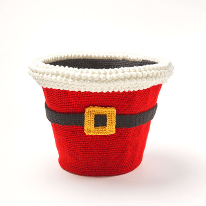 Red Heart Crochet Santa's Gift Basket Crochet Basket made in Red Heart Super Saver Yarn