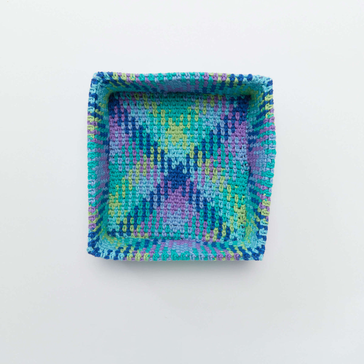 Crochet Storage Box made in Red Heart Super Saver Yarn