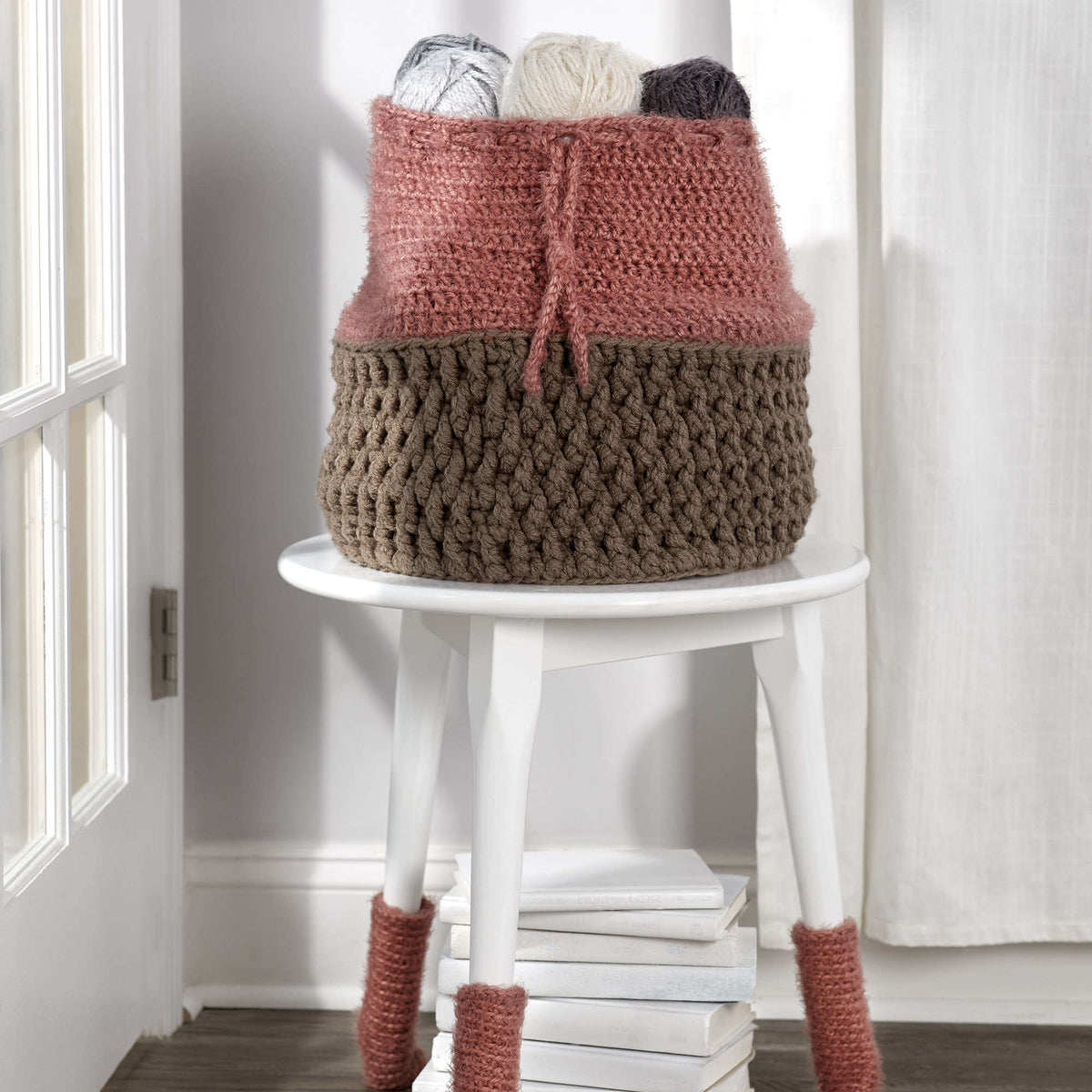 Crochet Cozy made in Red Heart Hygge Yarn