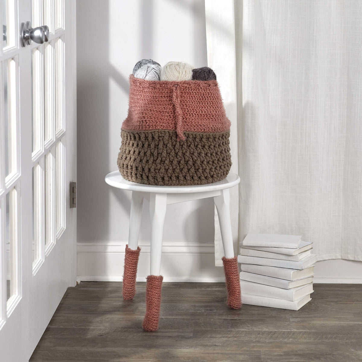 Crochet Cozy made in Red Heart Hygge Yarn