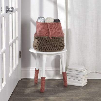 Red Heart Crochet Stool Leg Cozies Crochet Cozy made in Red Heart Hygge Yarn