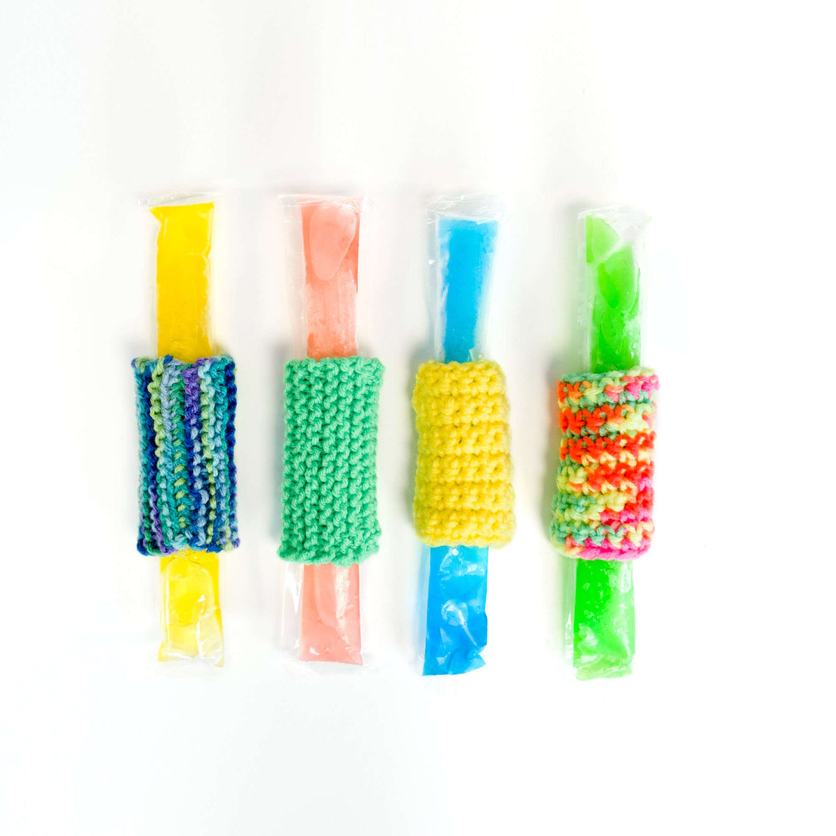 Crochet Pop Cozy made in Red Heart Super Saver Yarn