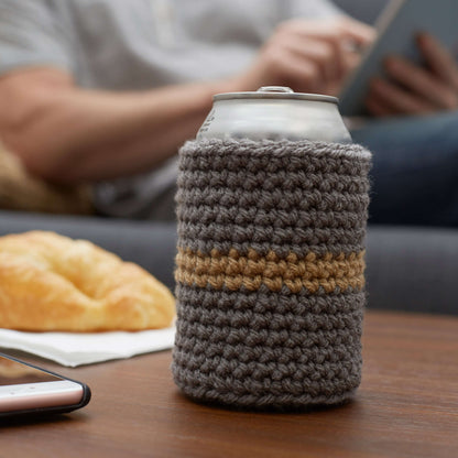 Red Heart Crochet Chill-Time Can Cozy Crochet Cozy made in Red Heart With Love Yarn