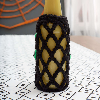 Red Heart Crochet Halloween Spider Drink Cozy Crochet Cozy made in Red Heart Super Saver Yarn