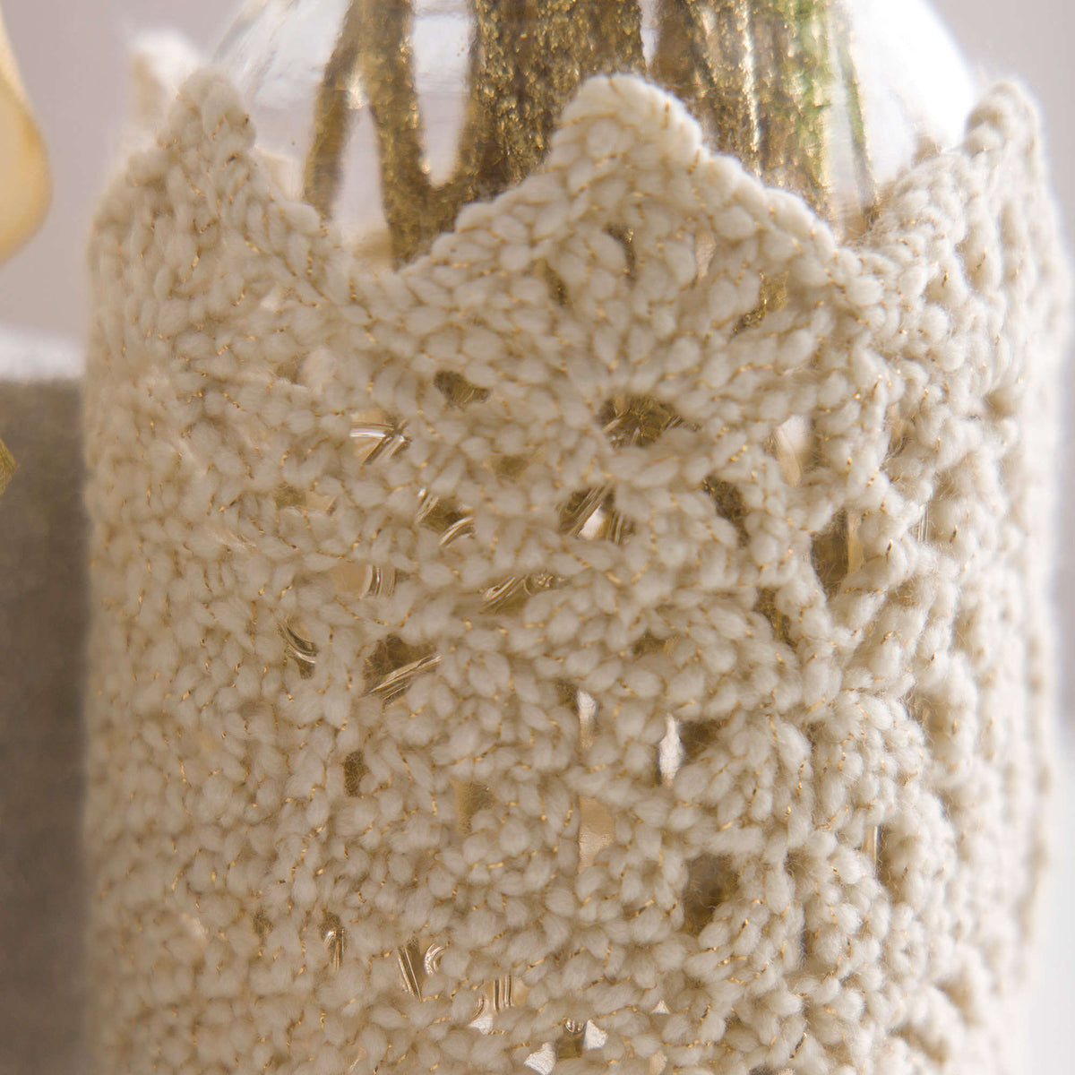 Crochet Cozy made in Red Heart Holiday Yarn