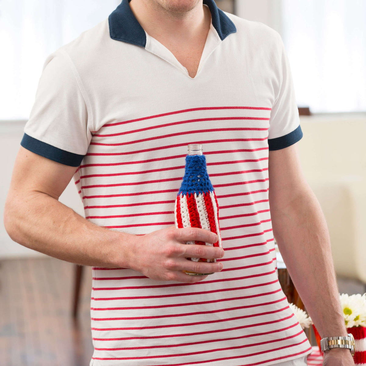 Crochet Cozy made in Red Heart Super Saver Yarn