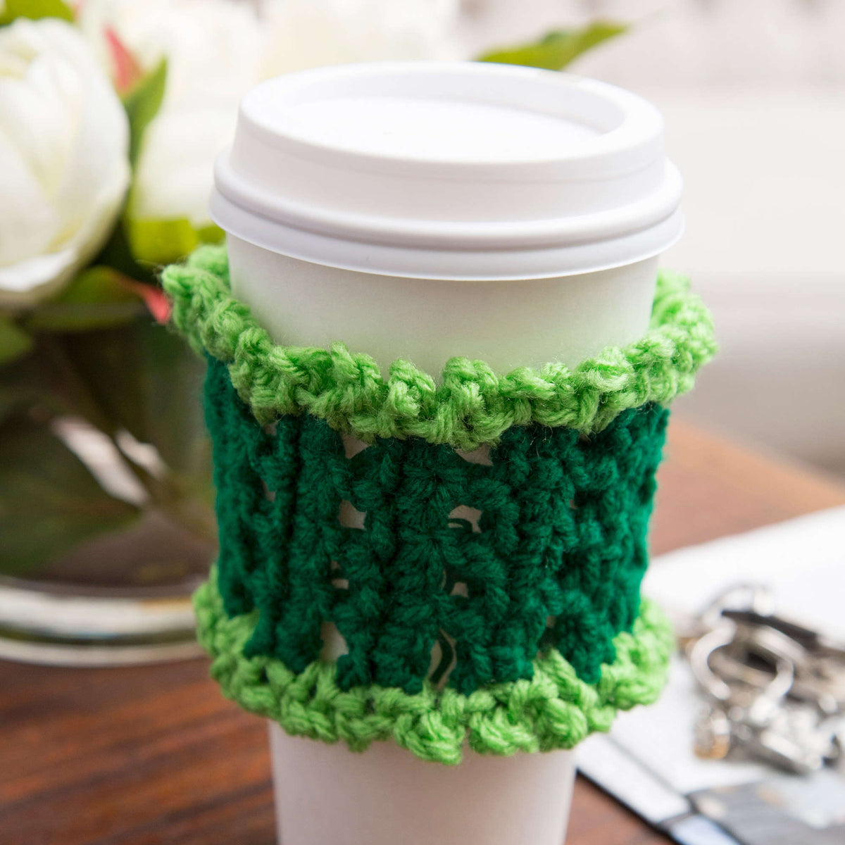 Crochet Cozy made in Red Heart Super Saver Yarn