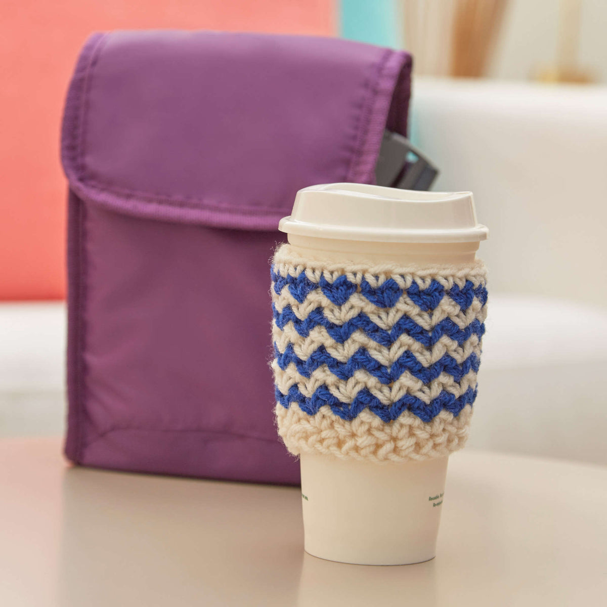 Crochet Cozy made in Red Heart Super Saver Yarn