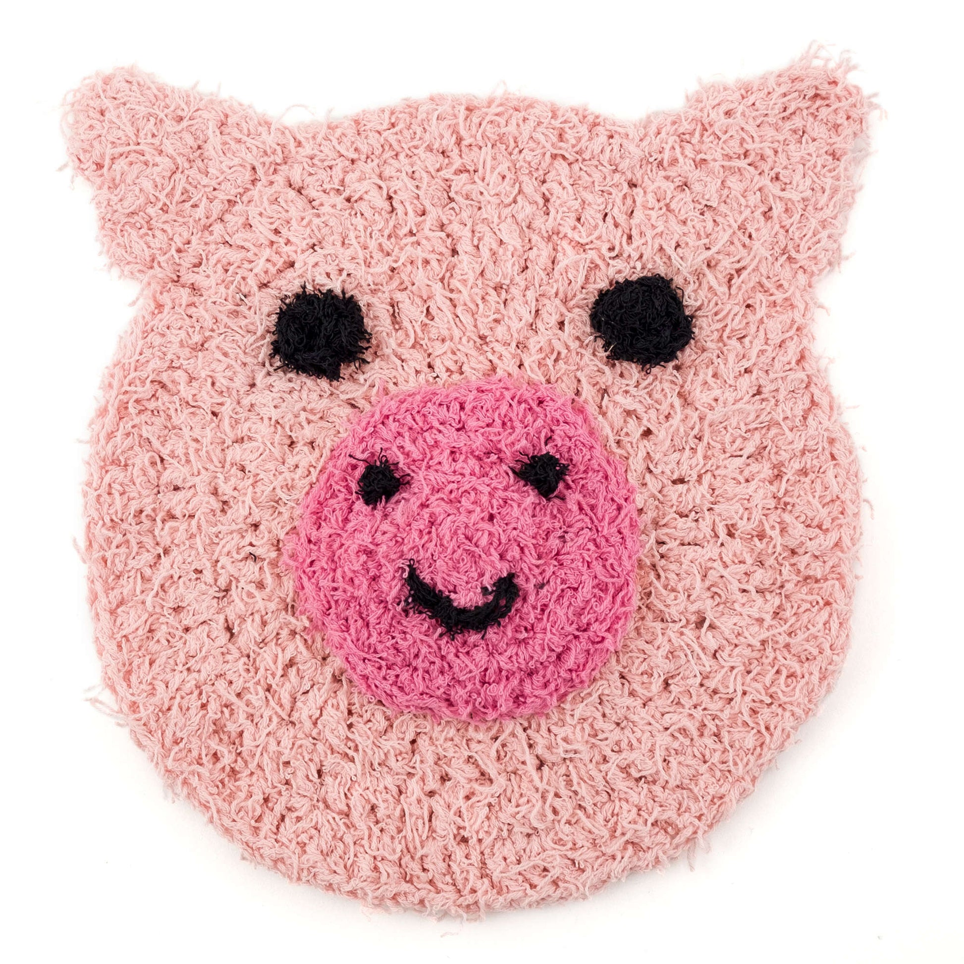 Free Red Heart Crochet Playful Pig Scrubby Pattern