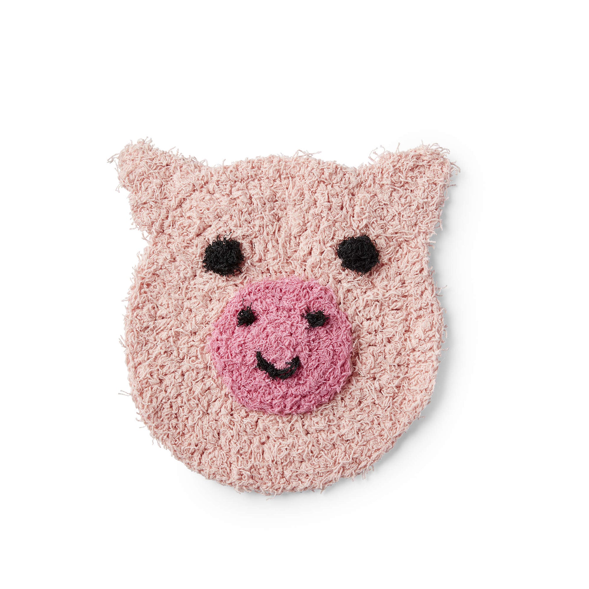 Free Red Heart Crochet Playful Pig Scrubby Pattern