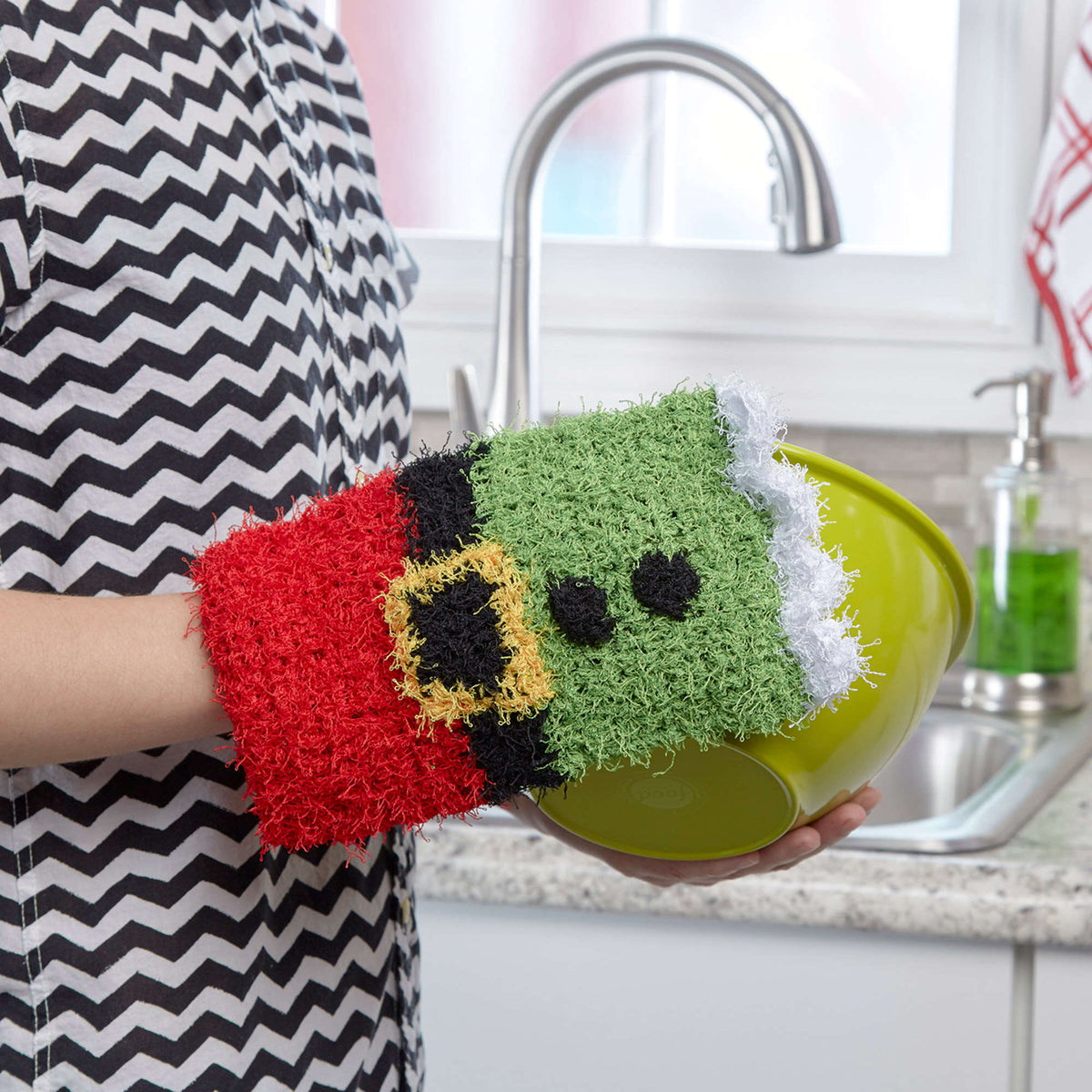 Crochet Scrubby made in Red Heart Scrubby Yarn