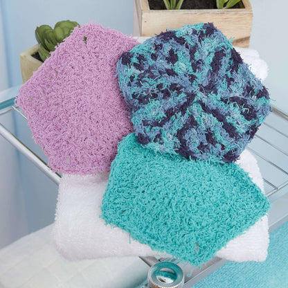 Red Heart Crochet Pentagon Scrubby Crochet Scrubby made in Red Heart Scrubby Cotton Yarn