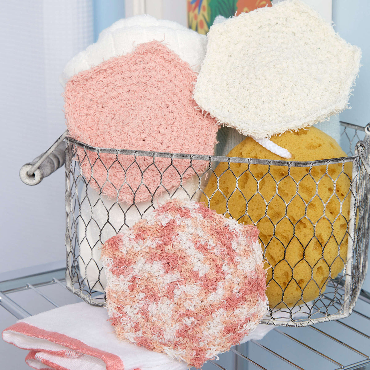 Crochet Scrubby made in Red Heart Scrubby Cotton Yarn