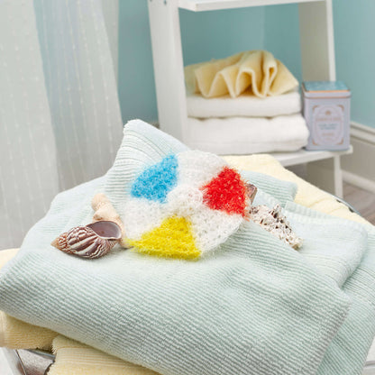 Red Heart Crochet Beach Ball Scrubby Crochet Scrubby made in Red Heart Scrubby Sparkle Yarn