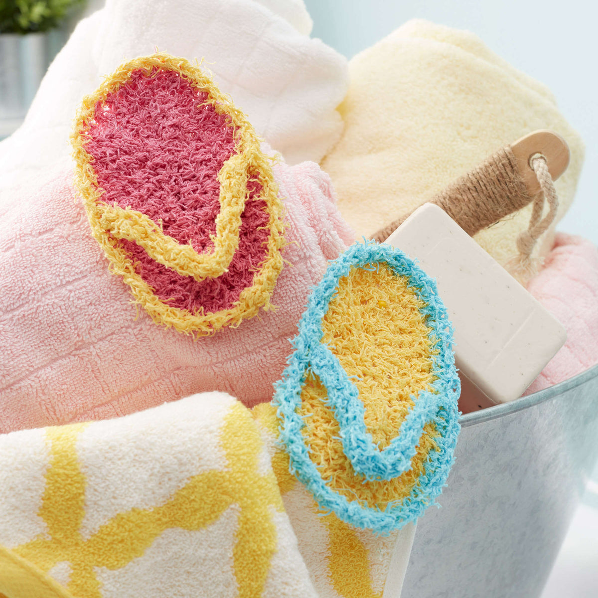 Crochet Scrubby made in Red Heart Scrubby Cotton Yarn