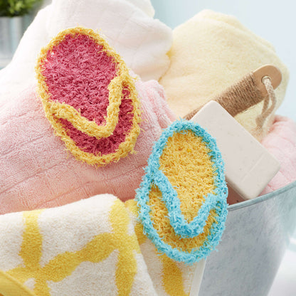 Red Heart Crochet Flip Flop Scrubby Crochet Scrubby made in Red Heart Scrubby Cotton Yarn