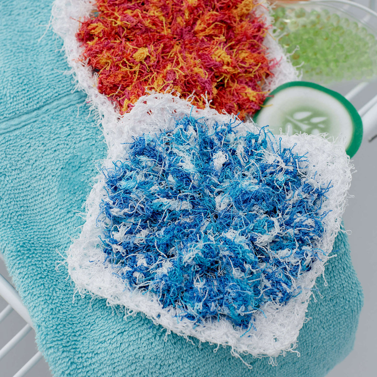 Crochet Scrubby made in Red Heart Scrubby Yarn