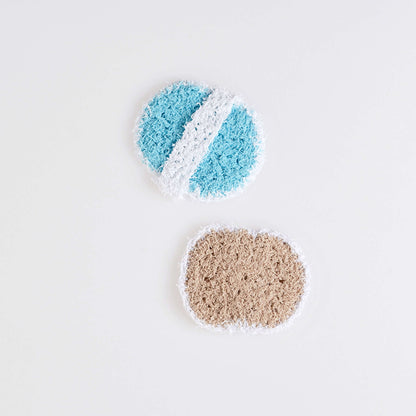 Red Heart Crochet Handy Palm Scrubby Crochet Dishcloth made in Red Heart Scrubby Cotton Yarn