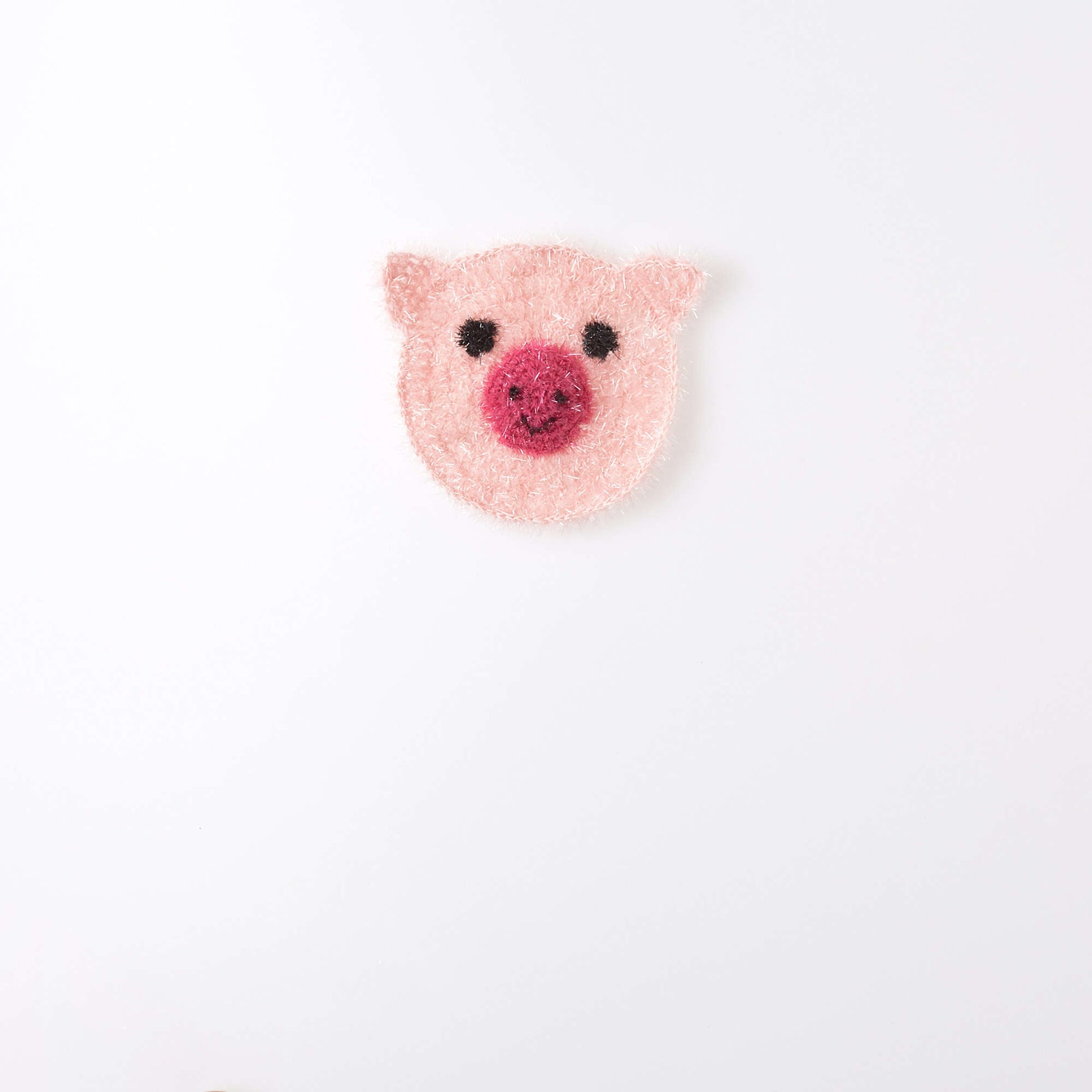 Free Red Heart Sparkle Pig Scrubby Crochet Pattern