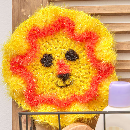 Red Heart Friendly Lion Face Scrubby Red Heart Friendly Lion Face Scrubby