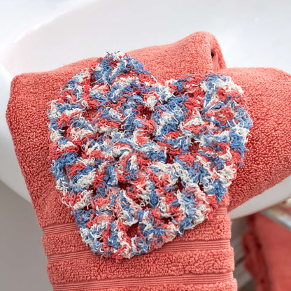 Red Heart Heart-Shaped Granny Scrubby Red Heart Heart-Shaped Granny Scrubby