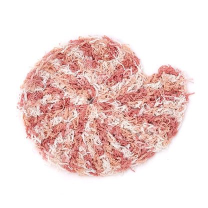 Red Heart Crochet Nautilus Shell Scrubby Crochet Dishcloth made in Red Heart Scrubby Cotton Yarn