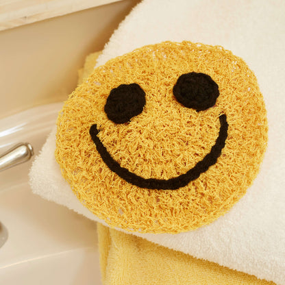 Red Heart Crochet Happy Face Scrubby Emoticons Crochet Scrubby made in Red Heart Scrubby Yarn