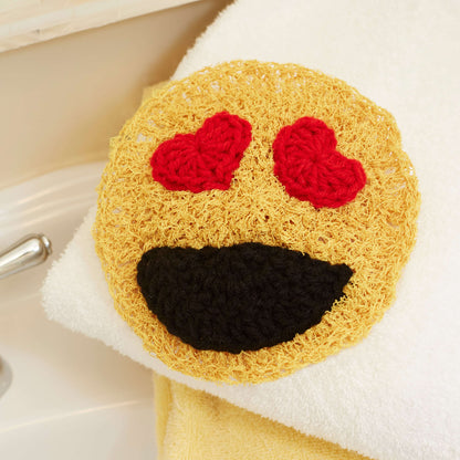 Red Heart Crochet Happy Face Scrubby Emoticons Crochet Scrubby made in Red Heart Scrubby Yarn