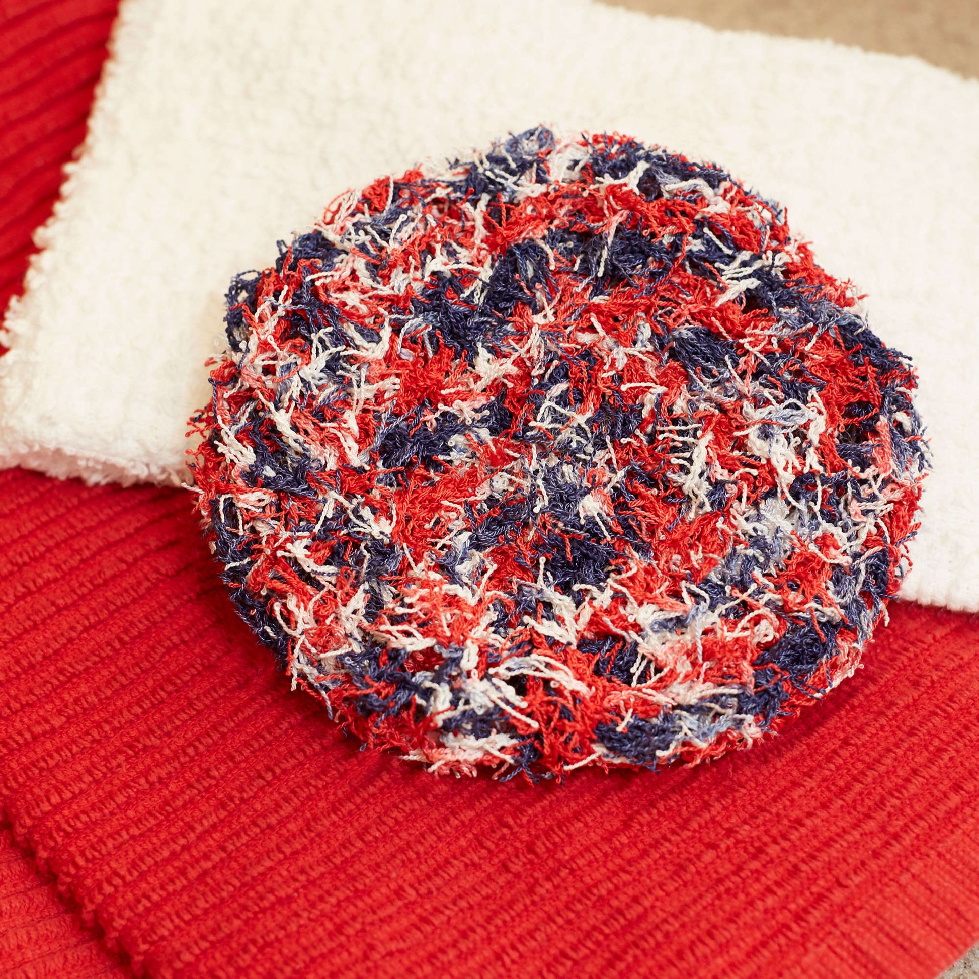 Free Red Heart Crochet Swirl Scrubby Pattern