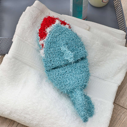 Red Heart Crochet Shark Puppet Scrubby Crochet Scrubby made in Red Heart Scrubby Yarn