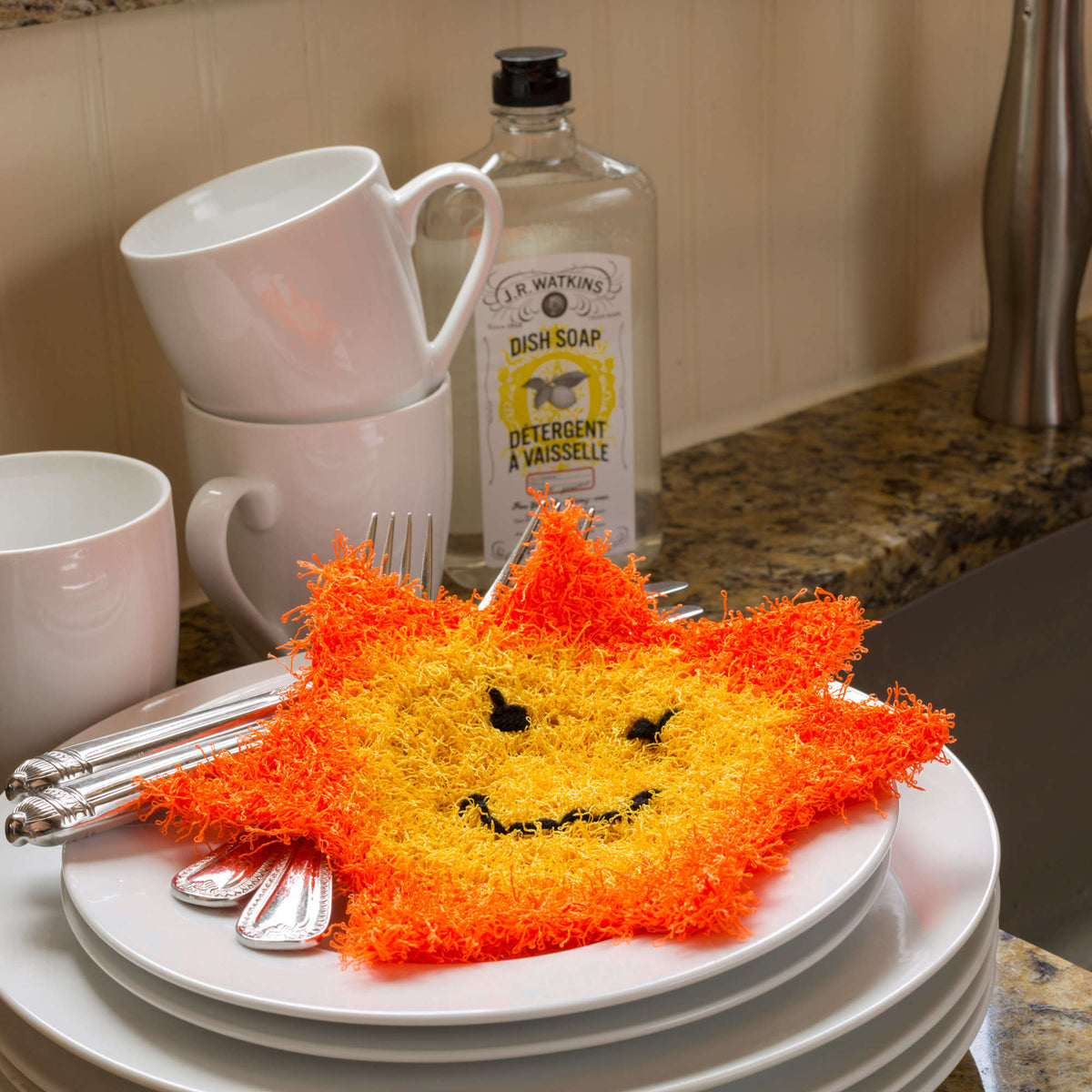 Crochet Scrubby made in Red Heart Scrubby Yarn