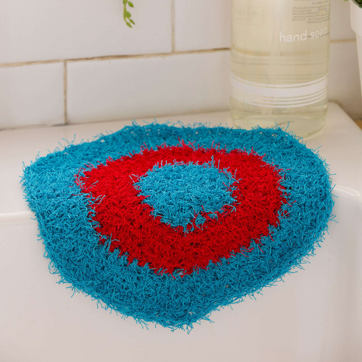 Crochet Dishcloth made in Red Heart Scrubby Yarn