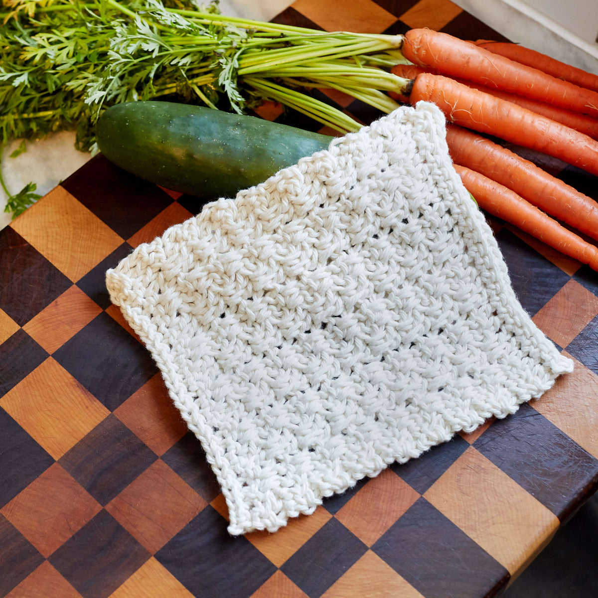 Crochet Dishcloth made in Red Heart Scrubby Smoothie Yarn