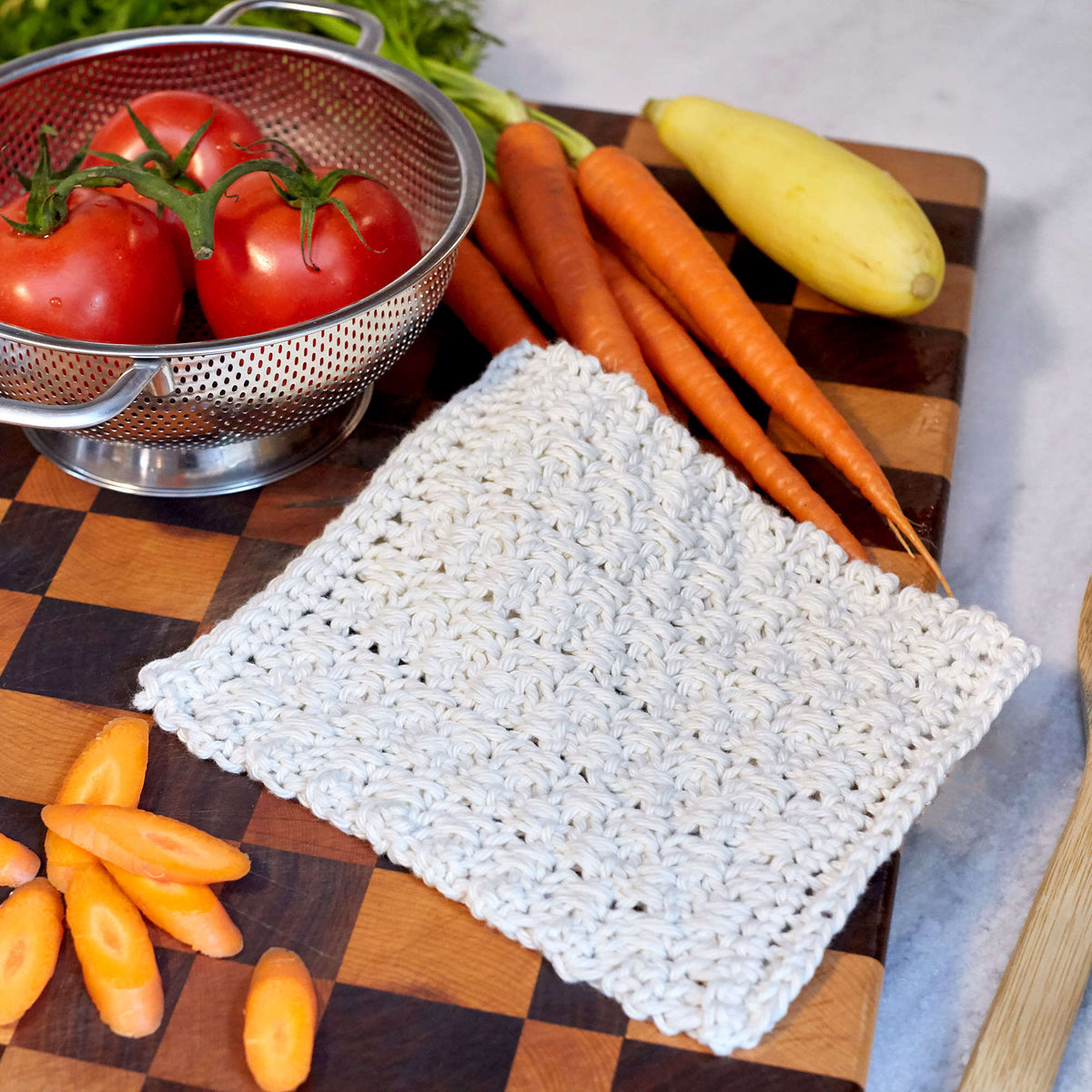 Crochet Dishcloth made in Red Heart Scrubby Smoothie Yarn