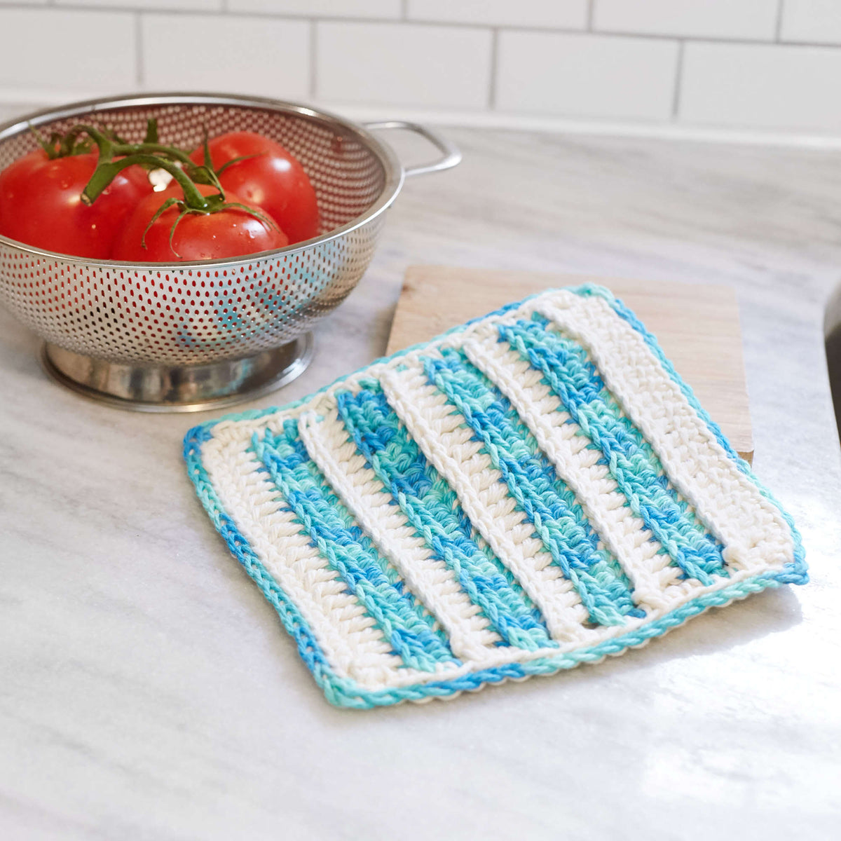 Crochet Dishcloth made in Red Heart Scrubby Smoothie Yarn