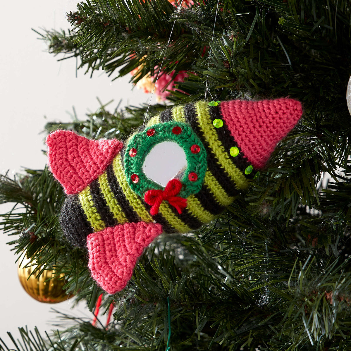 Crochet Spaceship made in Red Heart Yarn