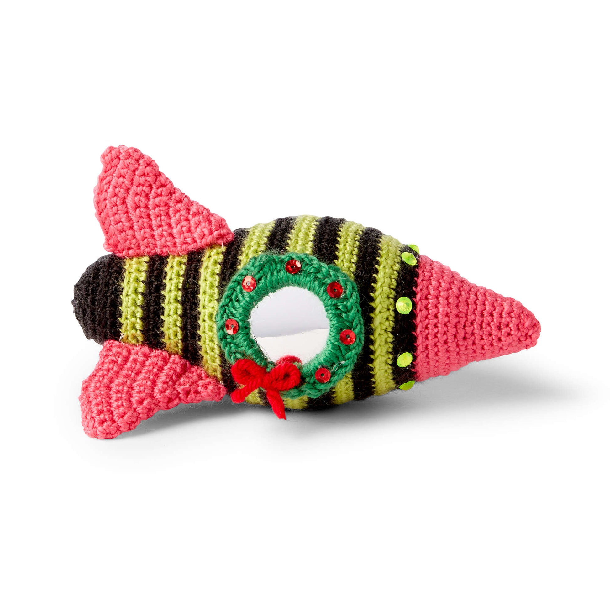 Free Red Heart Out Of This World Crochet Spaceship Pattern
