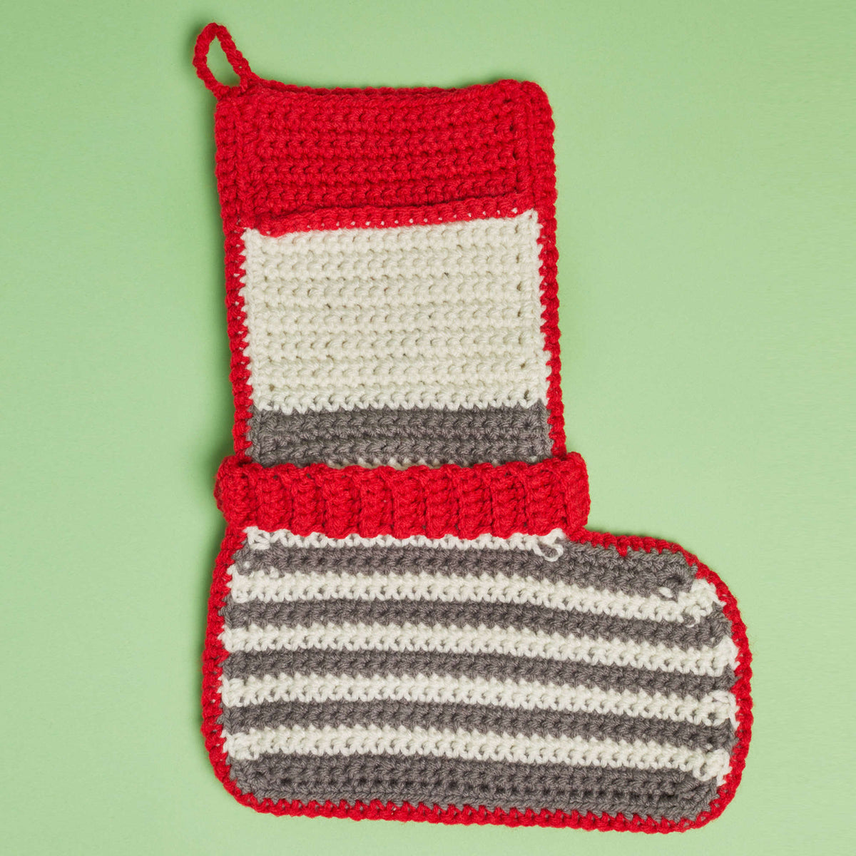 Crochet Stocking made in Red Heart With Love Yarn