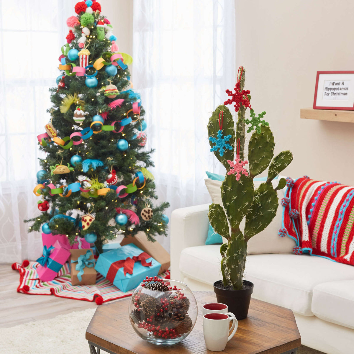 Crochet Snowflakes made in Red Heart Super Saver Yarn