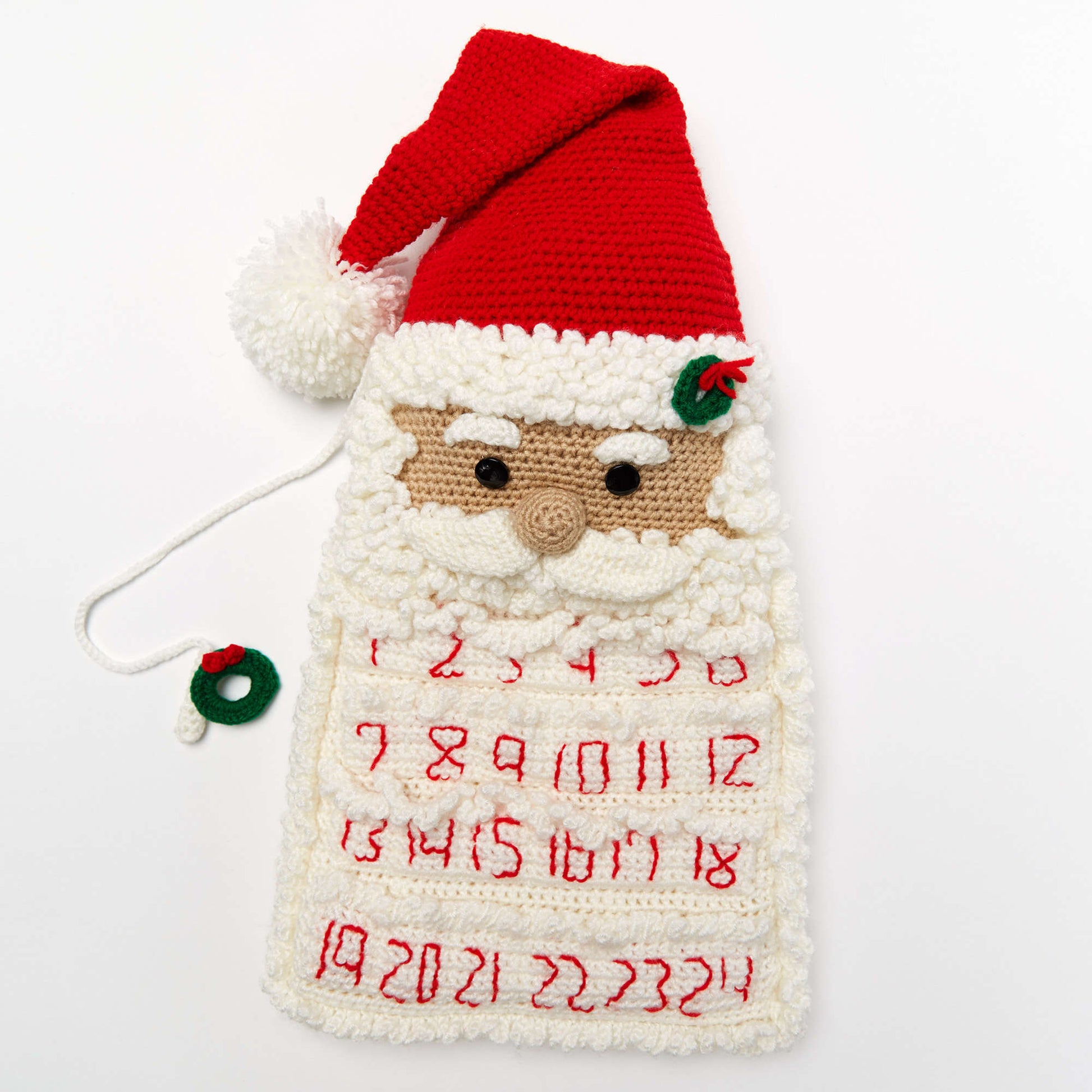 Free Red Heart Santa Advent Calendar Crochet Pattern
