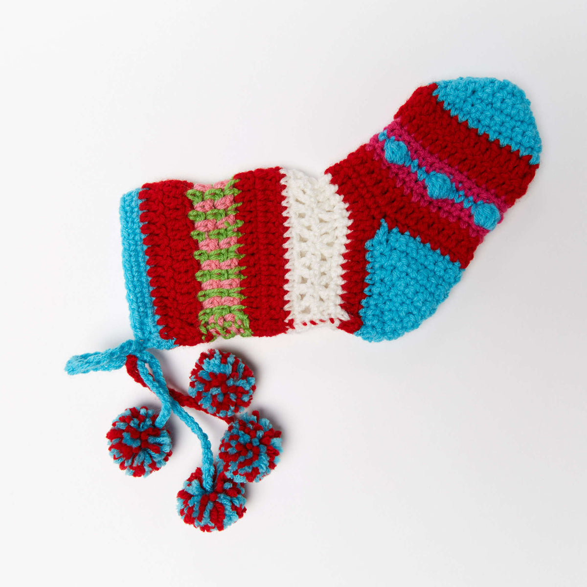 Crochet Stockings made in Red Heart Super Saver Yarn