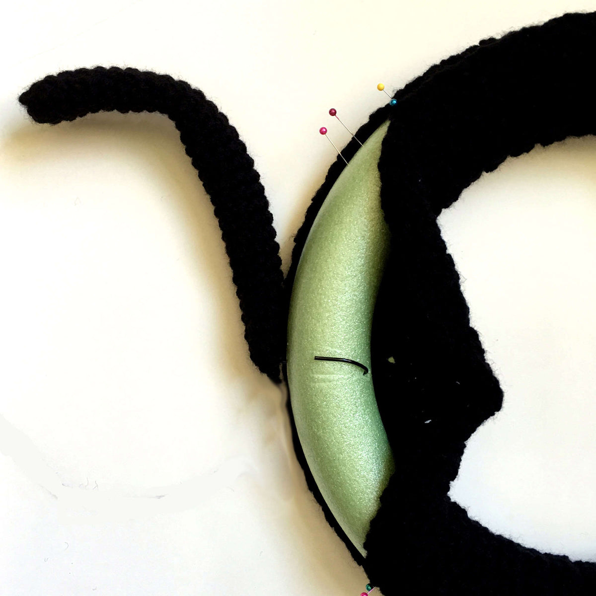 Crochet Wreath made in Red Heart Super Saver Yarn