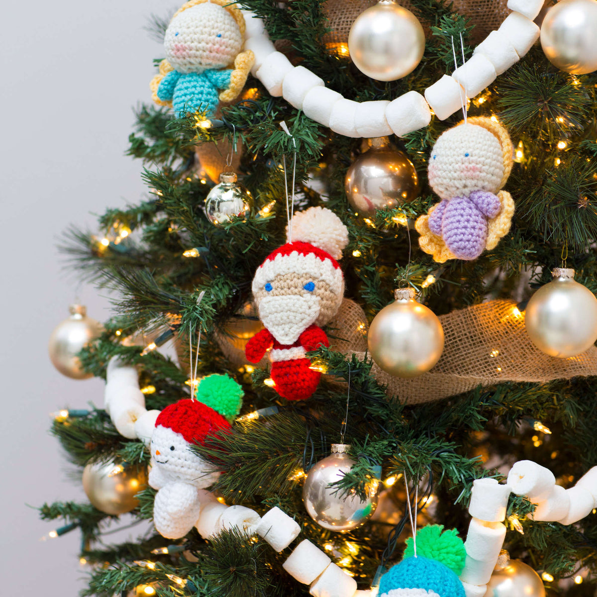 Crochet Ornaments made in Red Heart Super Saver Yarn