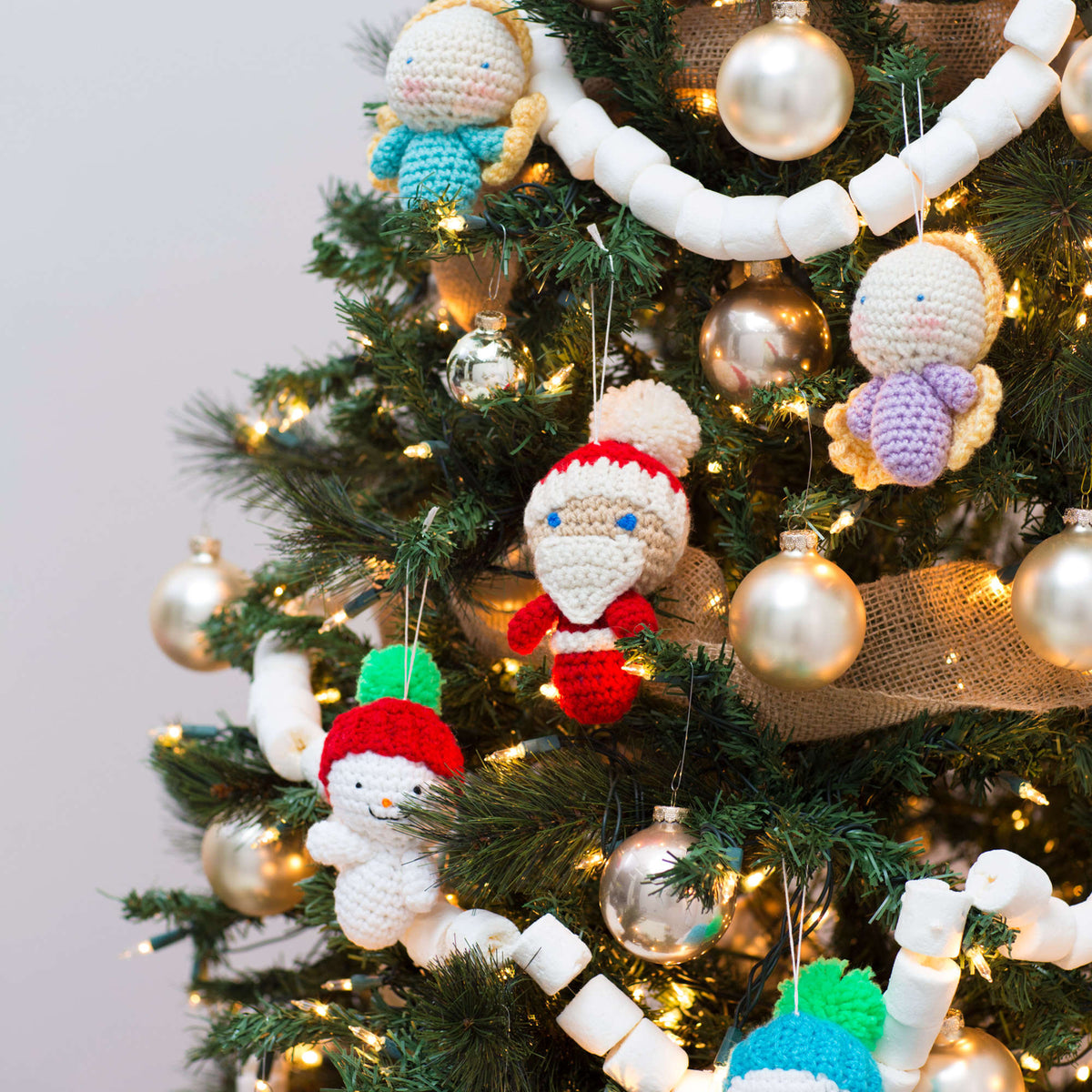 Crochet Ornaments made in Red Heart Super Saver Yarn